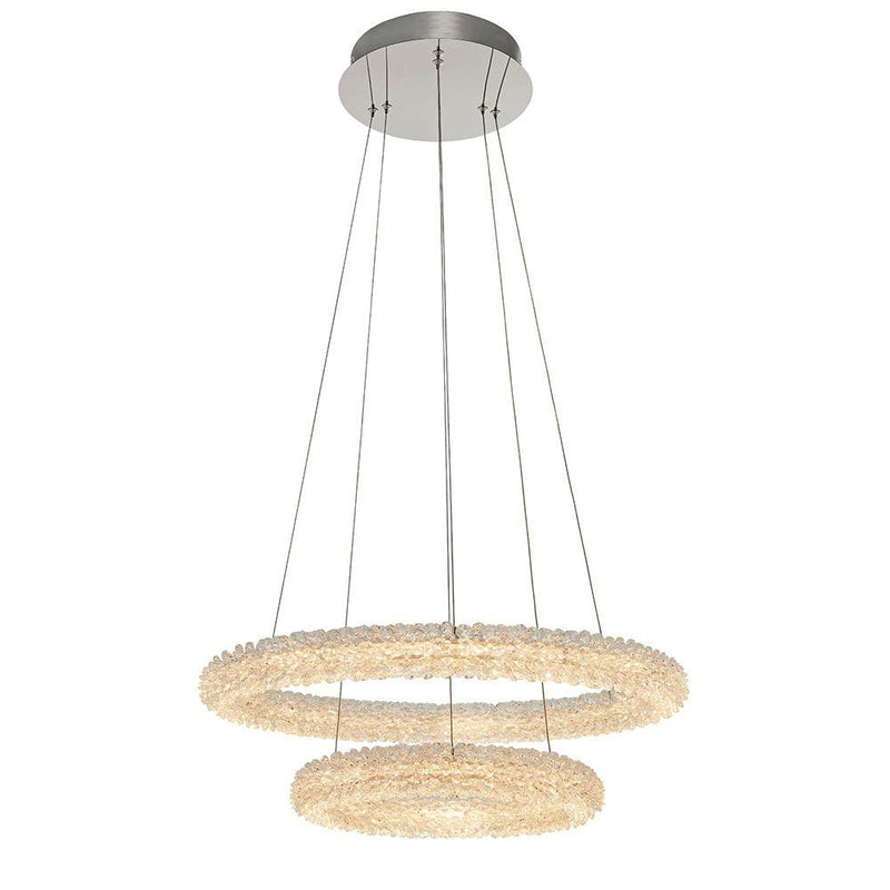 Neve 2 Ring Crystal Double Hoop Light Pendant Ceiling Light-Ceiling Pendant Lights-Endon Lighting-8-Tiffany Lighting Direct