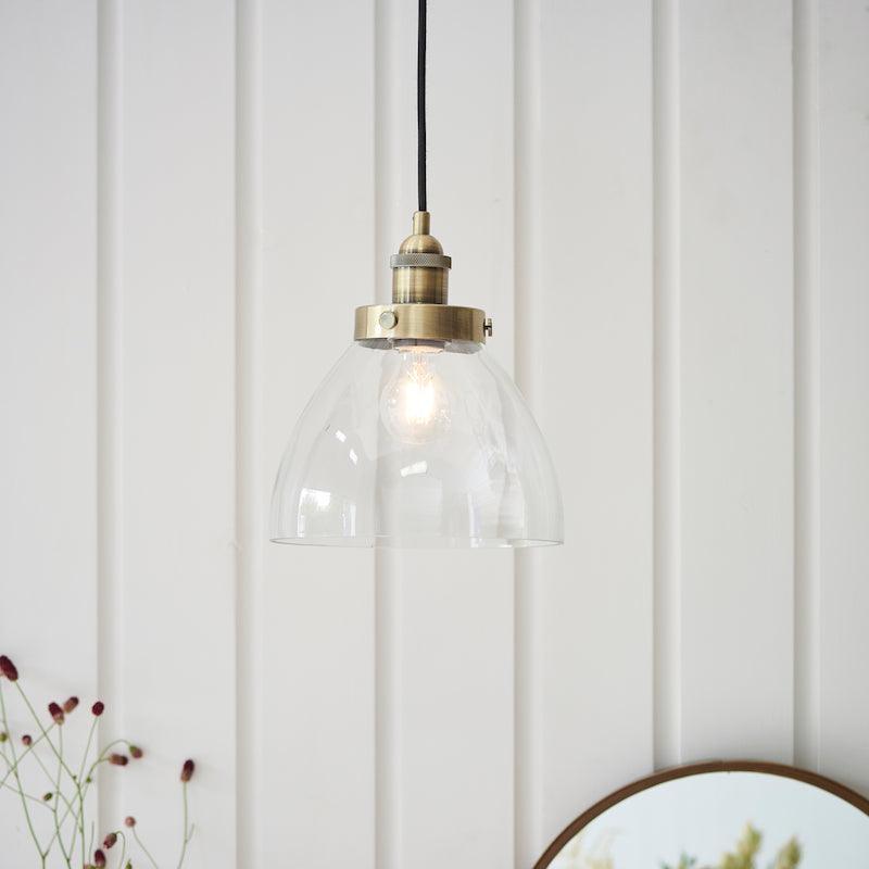 Hansen Brass Ceiling Pendant Light  close up