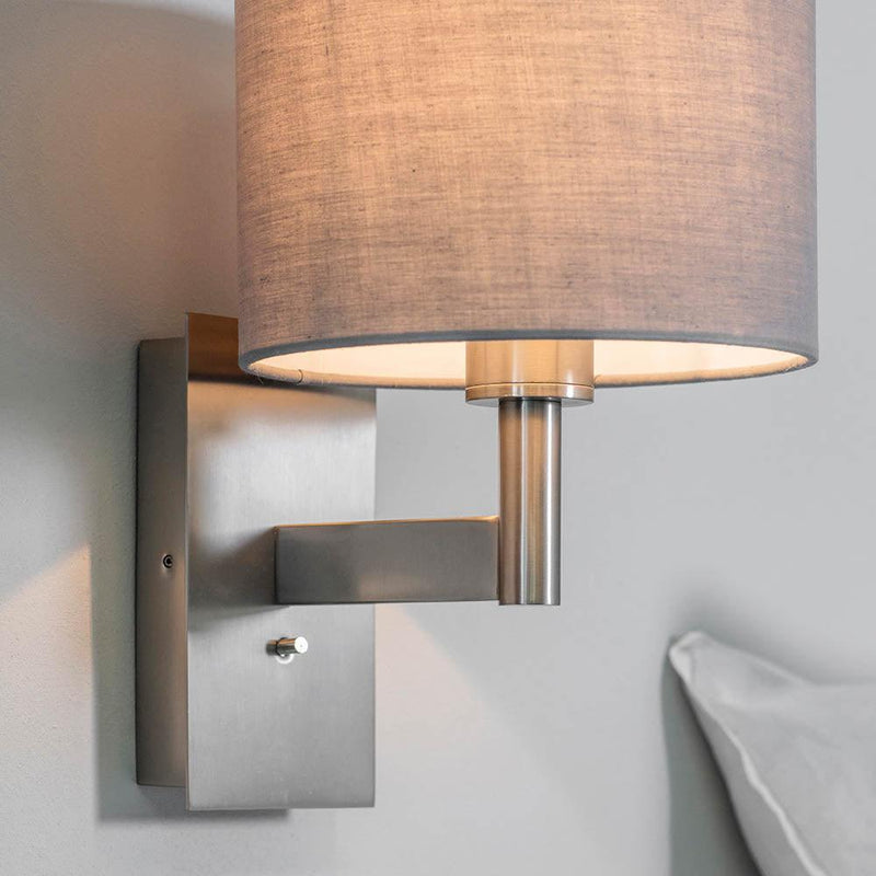 Endon Owen Nickel Finish USB Wall Light