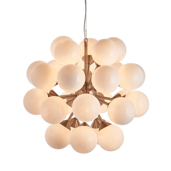 Endon Oscar 28 Light Nickel Finish Ceiling Pendant-Ceiling Pendant Lights-Endon Lighting-1-Tiffany Lighting Direct