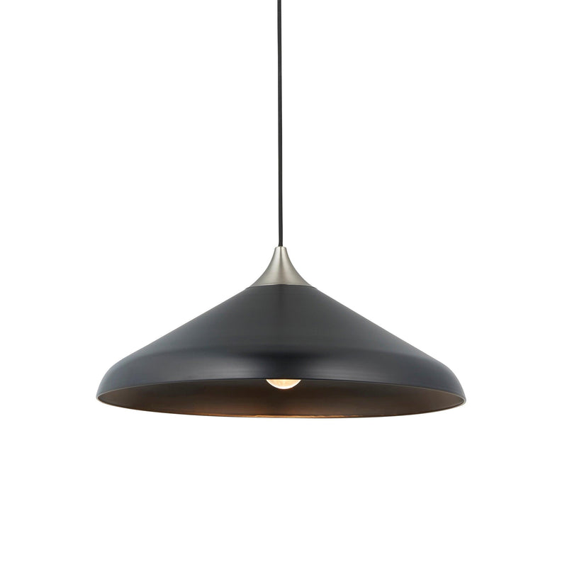 Ovni Black Coned Industrial Pendant Ceiling Light-Ceiling Pendant Lights-Living Lights-1-Tiffany Lighting Direct