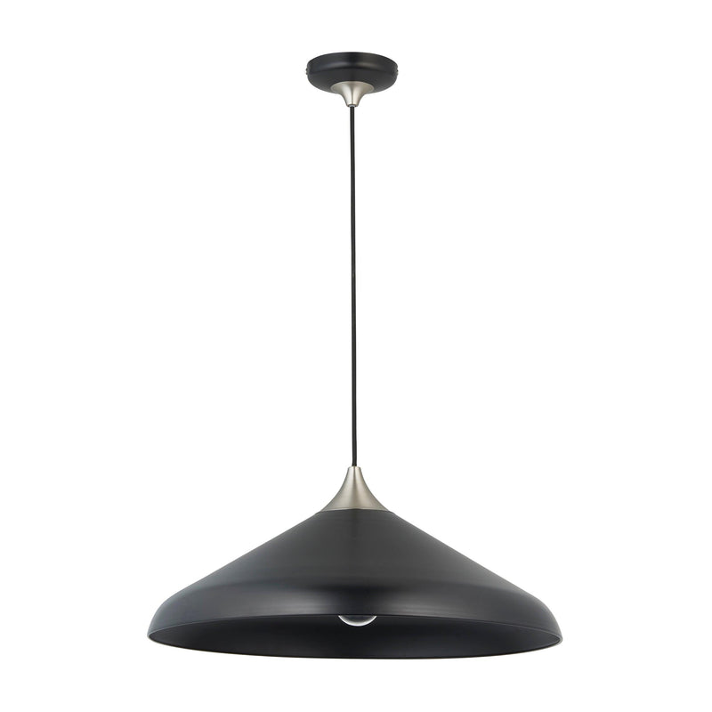 Ovni Black Coned Industrial Pendant Ceiling Light-Ceiling Pendant Lights-Living Lights-8-Tiffany Lighting Direct