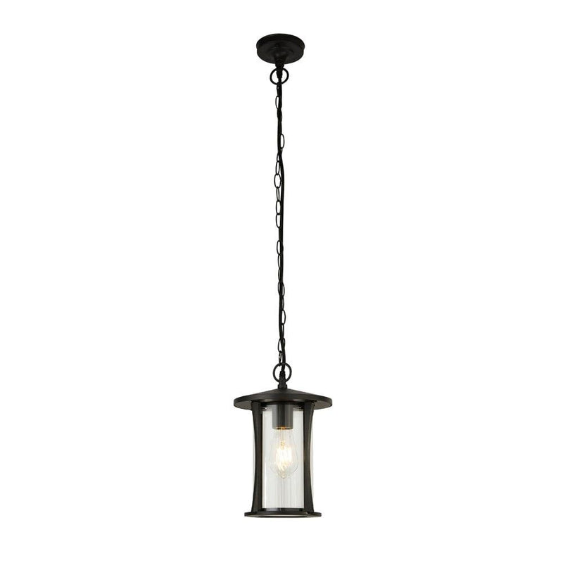 Searchlight Pagoda 1 Light Outdoor Black Ceiling Pendant-Ceiling Pendant Lights-Searchlight Lighting-1-Tiffany Lighting Direct