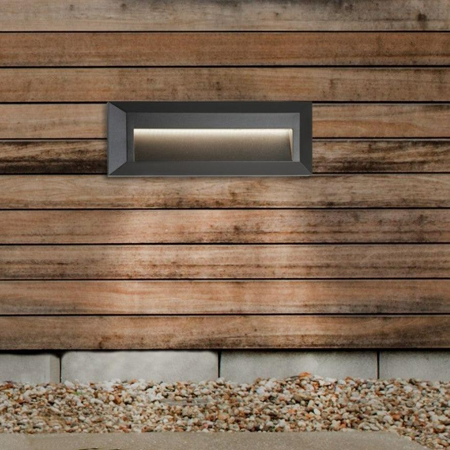   ankle outdoor 1 light led dark grey slot wall light by searchlighting lighting, living room image