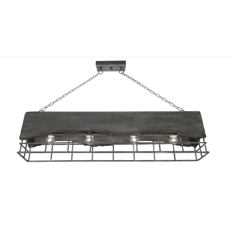 Kellen 4 Light Concrete Ceiling Pendant With Chains-Ceiling Pendant Lights-Oaks Lighting-1-Tiffany Lighting Direct