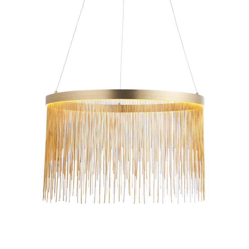 Endon Zelma 1 Light Brass Finish Ceiling Pendant-Ceiling Pendant Lights-Endon Lighting-1-Tiffany Lighting Direct