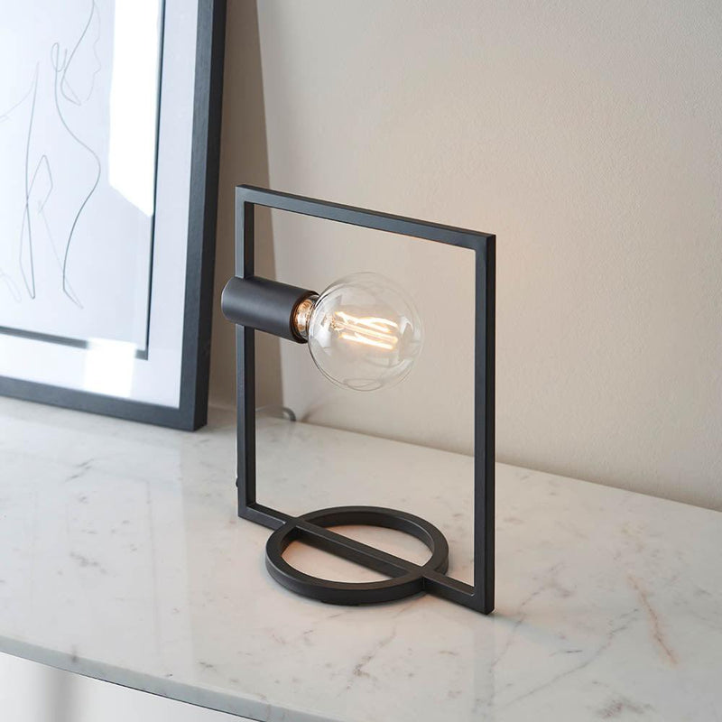 Endon Shape Rectangle 1 Light Black Table Lamp 5