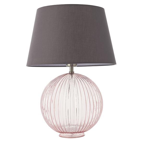 Endon Jemma Pink Table Lamp & Evie Charcaol Shade 1