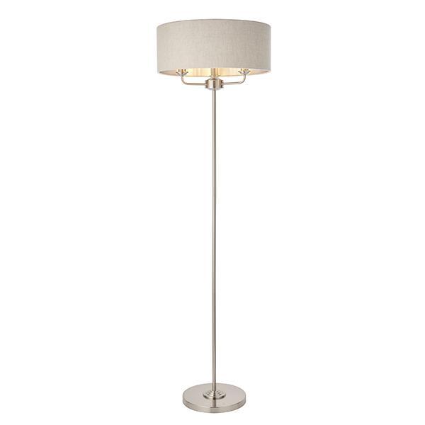 Endon Highclere Brushed Chrome 3 Light Floor Lamp by Endon Lighting 1