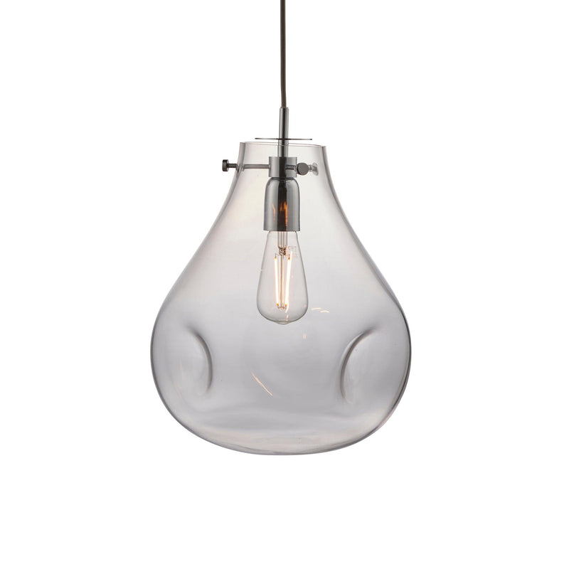 Endon Utopia 1 Light Clear Glass Ceiling Pendant-Ceiling Pendant Lights-Endon Lighting-2-Tiffany Lighting Direct