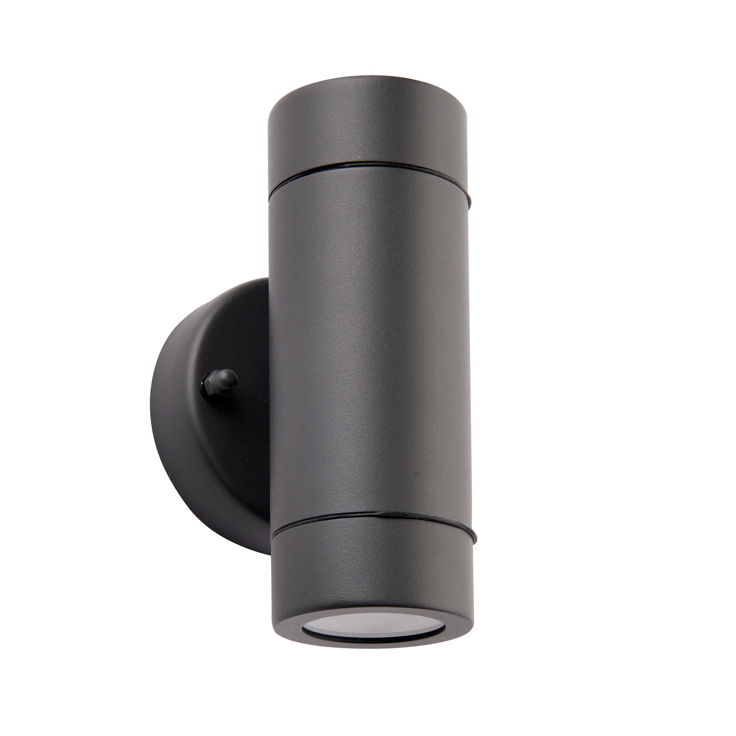 palin 2 light grey led outdoor wall light ip44 7wby saxby lighting