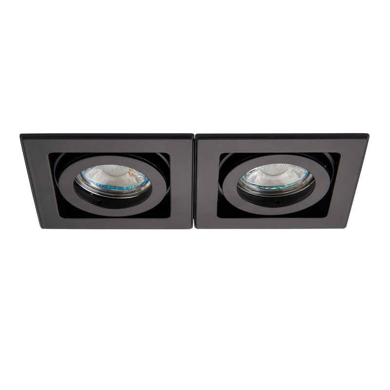 Xeno Twin Black Adjustable Recessed Light 50W