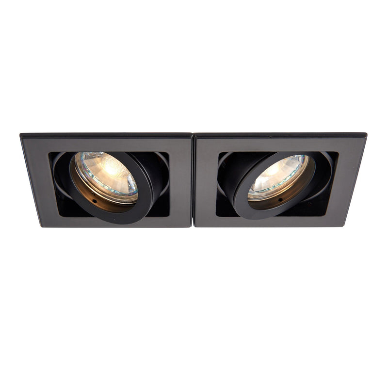 Xeno Twin Black Adjustable Recessed Light 50W