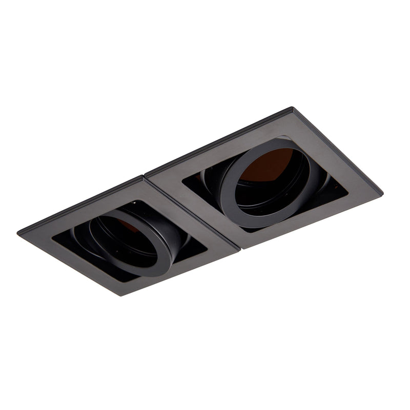 Xeno Twin Black Adjustable Recessed Light 50W