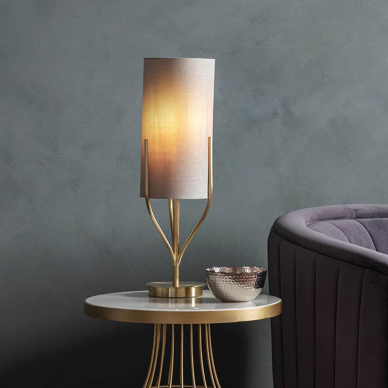 Endon Fraser 1 Light Satin Brass Table Lamp 3