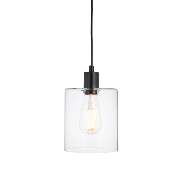 Endon Toledo 1 Light Black Pendant Ceiling Light-Ceiling Pendant Lights-Endon Lighting-1-Tiffany Lighting Direct