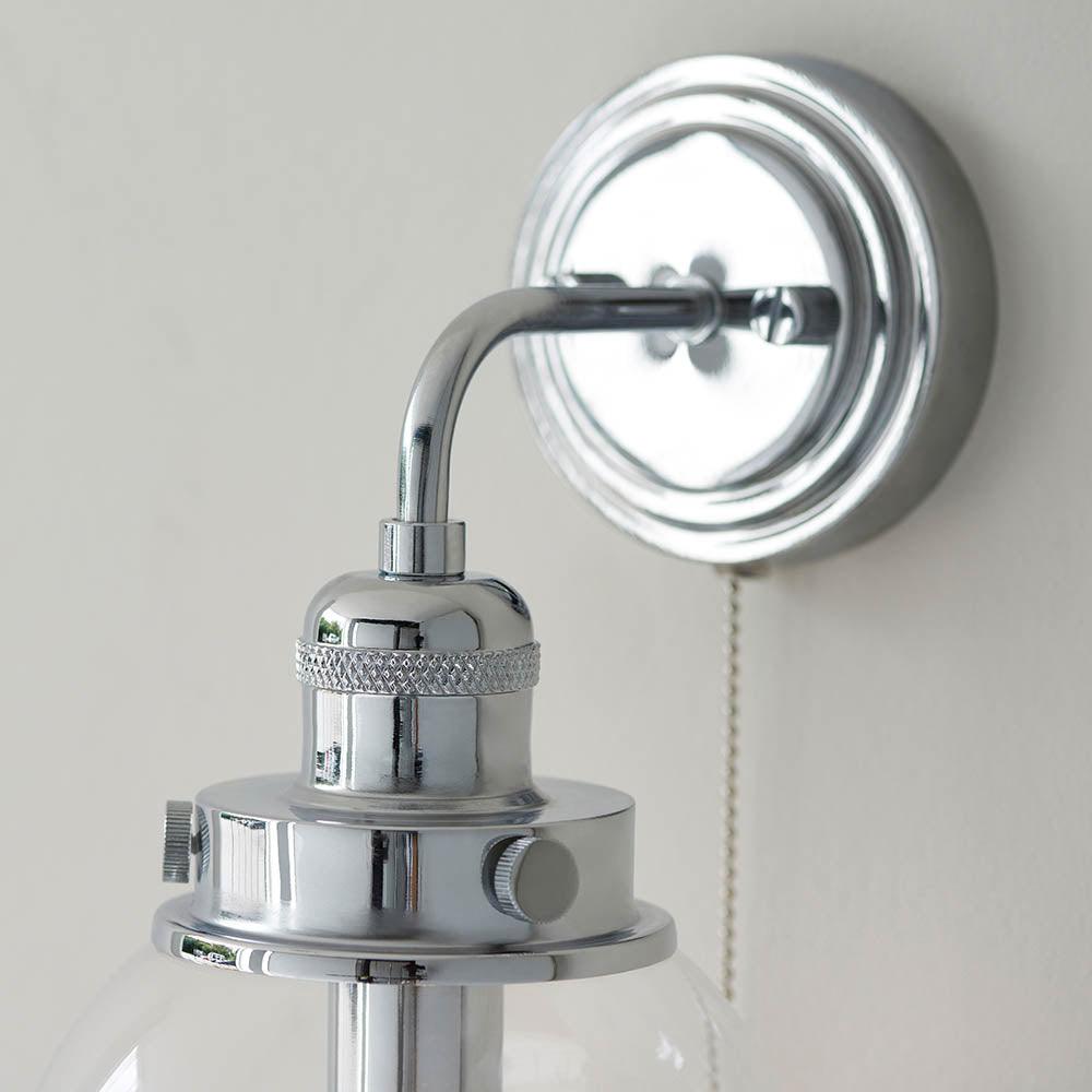 cheswickchrome finish bathroom wall light by Endon Lighting Bedroom Hero Shot