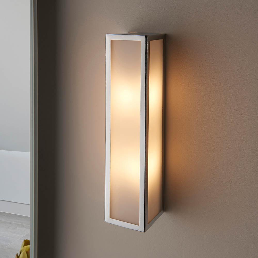 newham chrome finish bathroom wall light 3 by Endon Lighting Bedroom Hero Shot