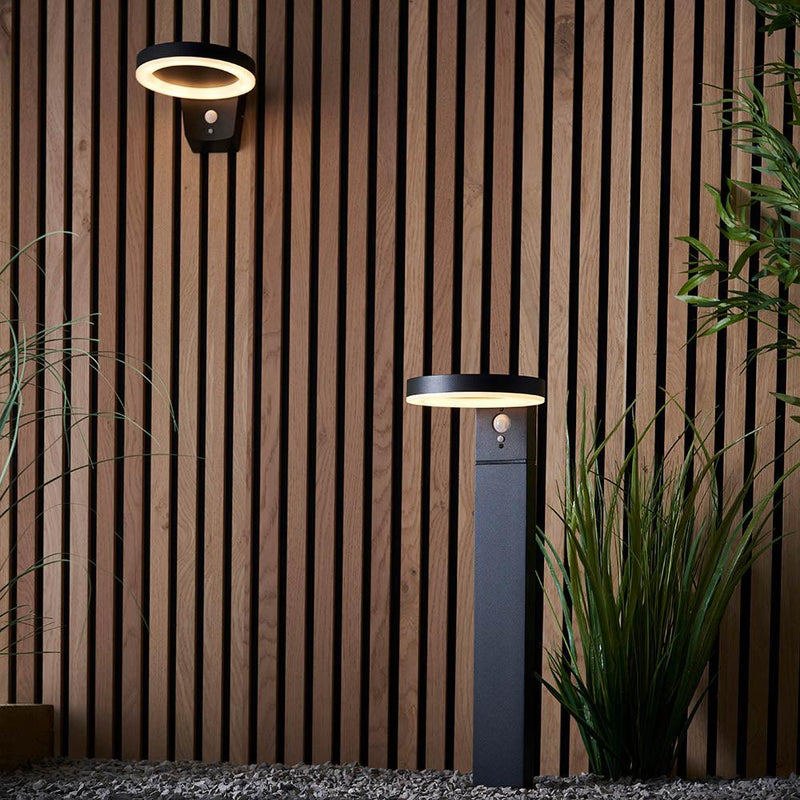 Endon Ebro Solar Powered Outdoor Wall Light With PIR Sensor