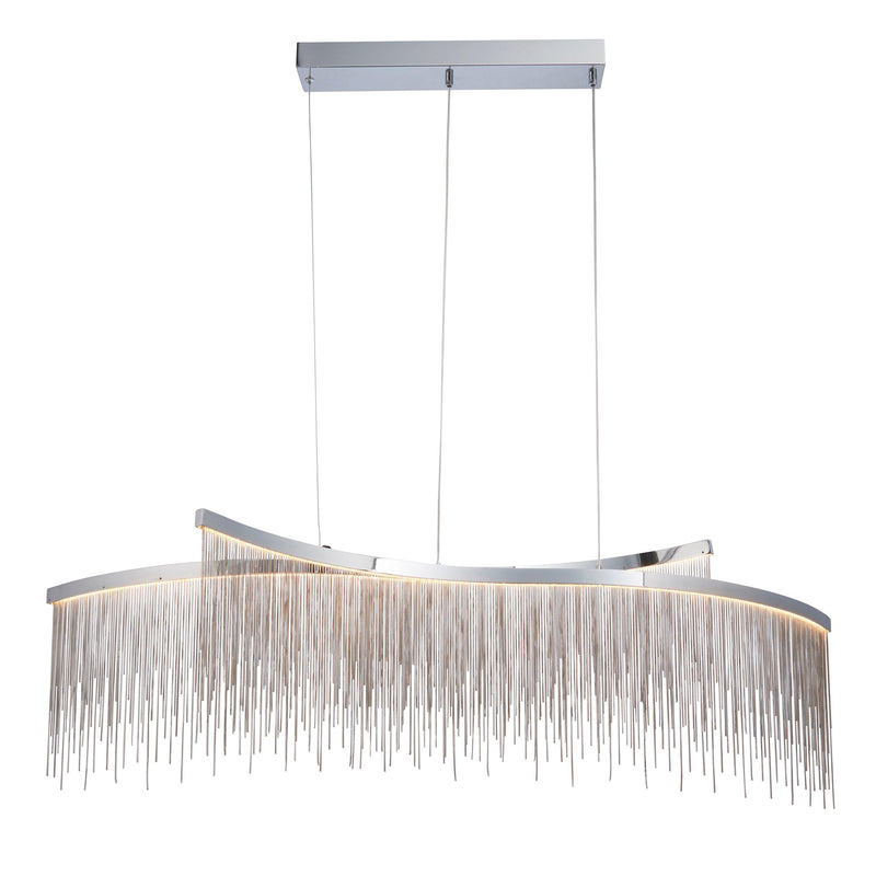 Endon Orphelia 1 Light Polished Chrome Linear Ceiling Pendant-Ceiling Pendant Lights-Endon Lighting-1-Tiffany Lighting Direct