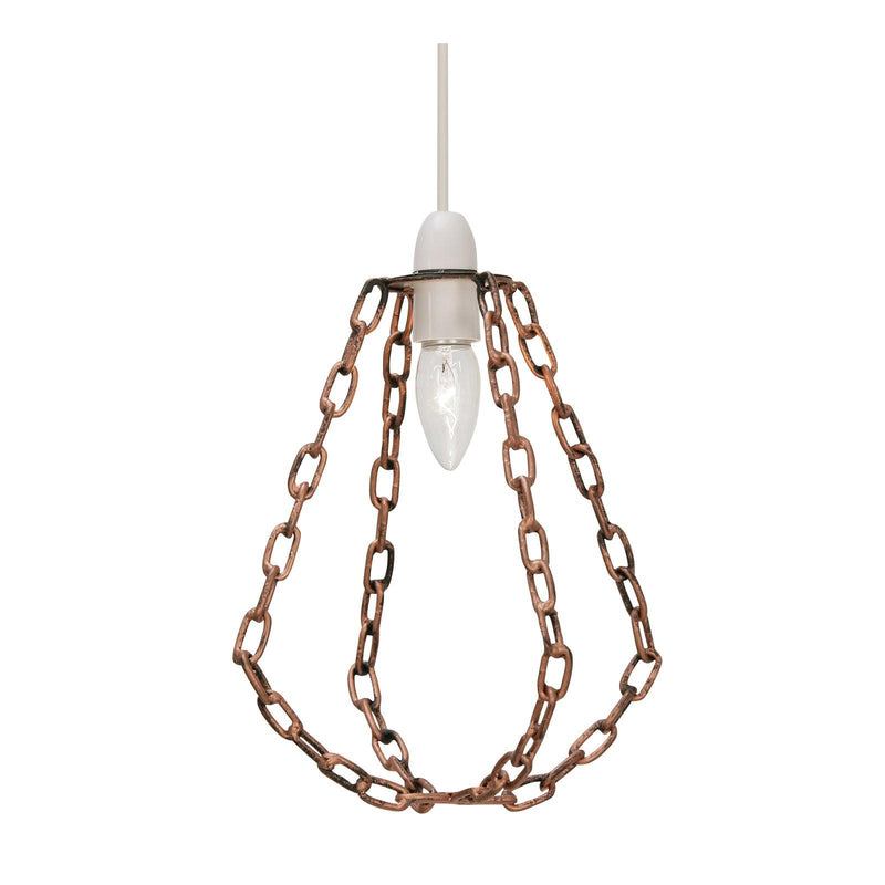 Hara Copper Easy Fit Chain Ceiling Lamp Shade