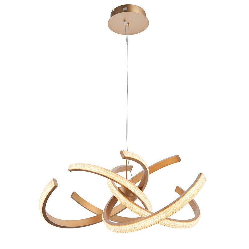 Endon Lorenzo 4 Light Gold Pendant Ceiling Light-Ceiling Pendant Lights-Endon Lighting-9-Tiffany Lighting Direct