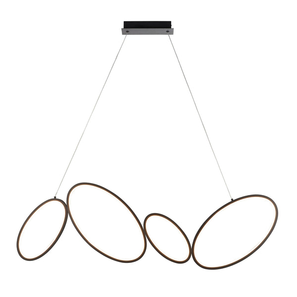 Endon Ovals 4 Light Black Ceiling Pendant-Ceiling Pendant Lights-Endon Lighting-1-Tiffany Lighting Direct