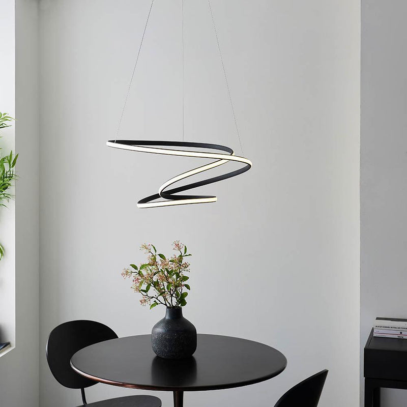 Endon Dune 1 Light Black Pendant Ceiling-Ceiling Pendant Lights-Endon Lighting-6-Tiffany Lighting Direct