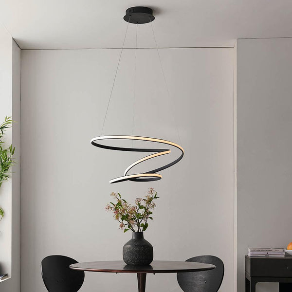 Endon Dune 1 Light Black Pendant Ceiling-Ceiling Pendant Lights-Endon Lighting-1-Tiffany Lighting Direct