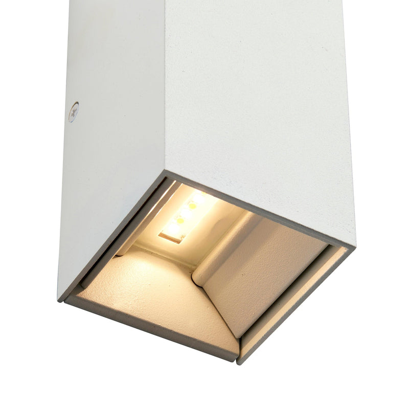 Glover CCT 2 Light White Outdoor Wall Light IP44 5.5W