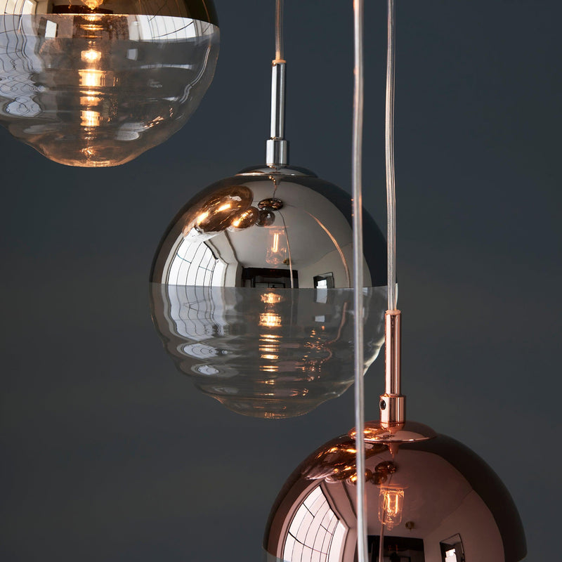 Paloma 6 Light Chrome & Metallic Cluster Ceiling Pendant-Ceiling Pendant Lights-Endon Lighting-5-Tiffany Lighting Direct