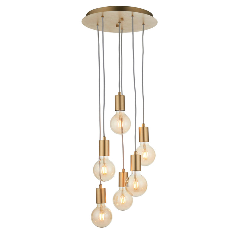 Studio 6 Light Gold Pendant Ceiling Light 98136 