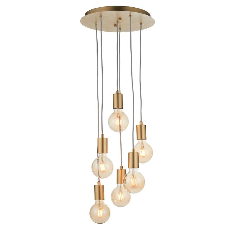 Studio 6 Light Gold Pendant Ceiling Light 98136 on