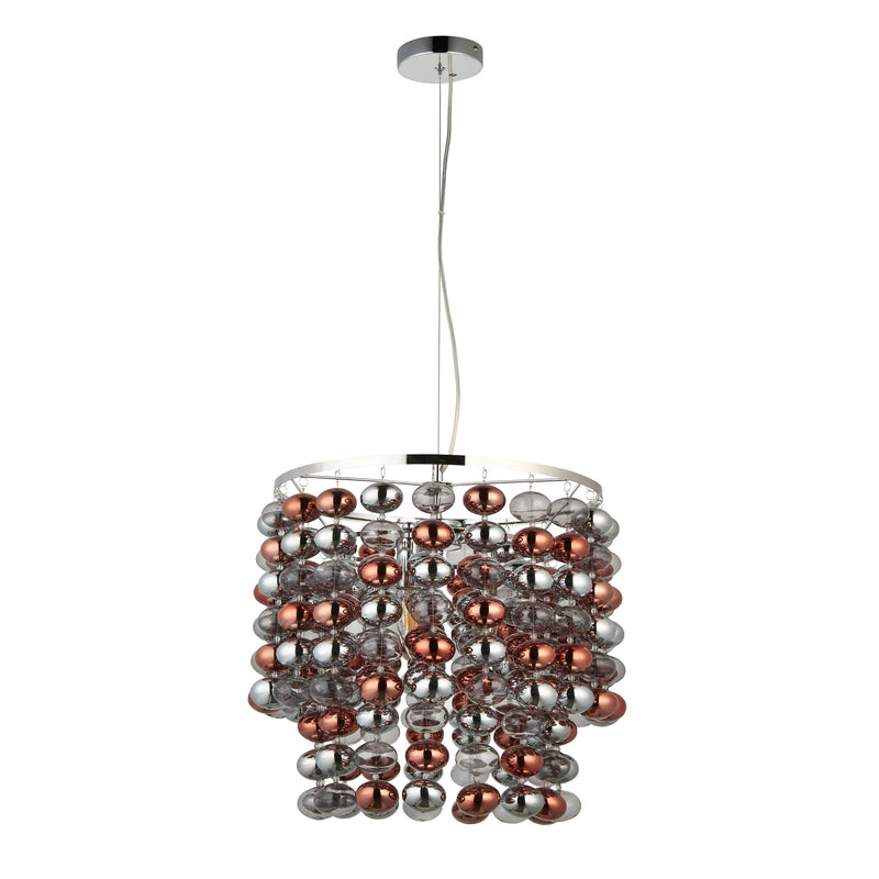 Esme 3 Light Modern Chrome & Smoked Glass Ceiling Pendant-Ceiling Pendant Lights-Endon Lighting-7-Tiffany Lighting Direct