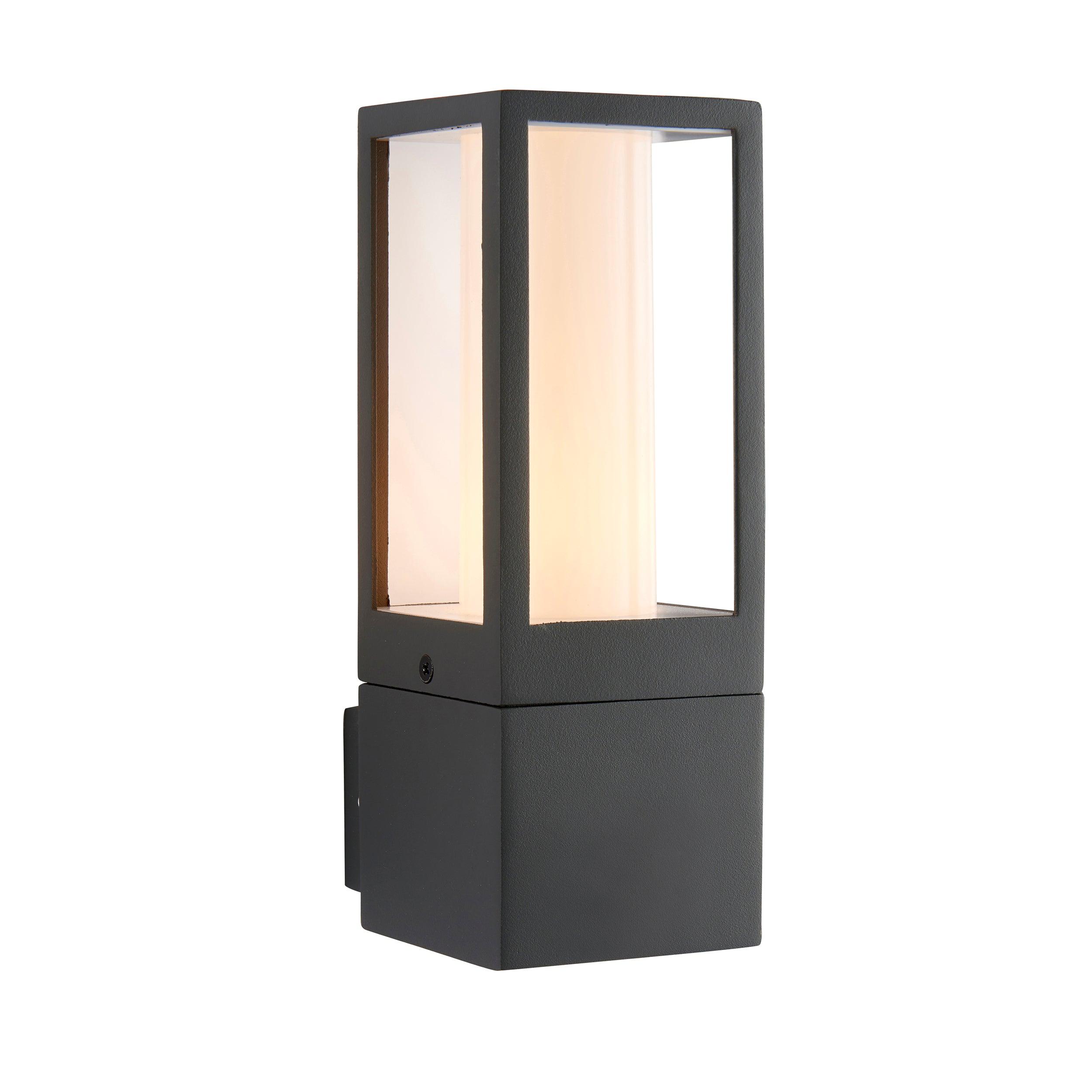 lantern black outdoor wall light ip44 7wby saxby lighting