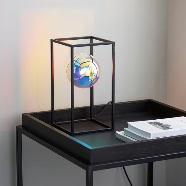 Brent Modern Black & Iridescent Glass Open Frame Table Lamp-Living Lights-Living-Room-Tiffany Lighting Direct-[image-position]