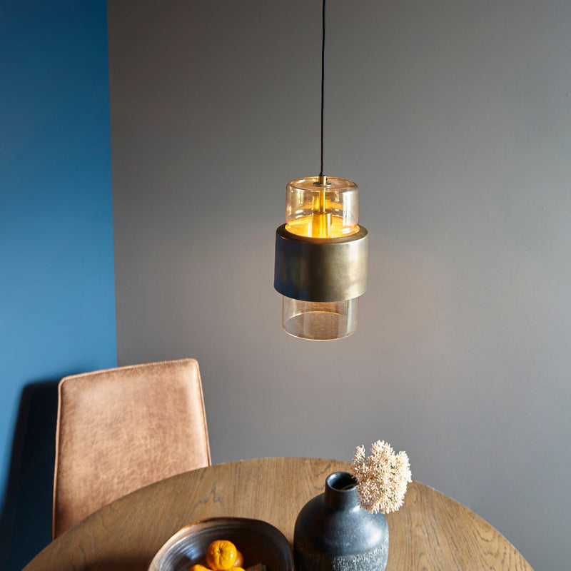 Vauxhall Modern Brass Patina Pendant With Champagne Glass-Ceiling Pendant Lights-Living Lights-6-Tiffany Lighting Direct