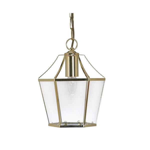Ceiling Lantern Light - Dulverton Polished Brass-Ceiling Pendant Lights-Oaks Lighting-1-Tiffany Lighting Direct