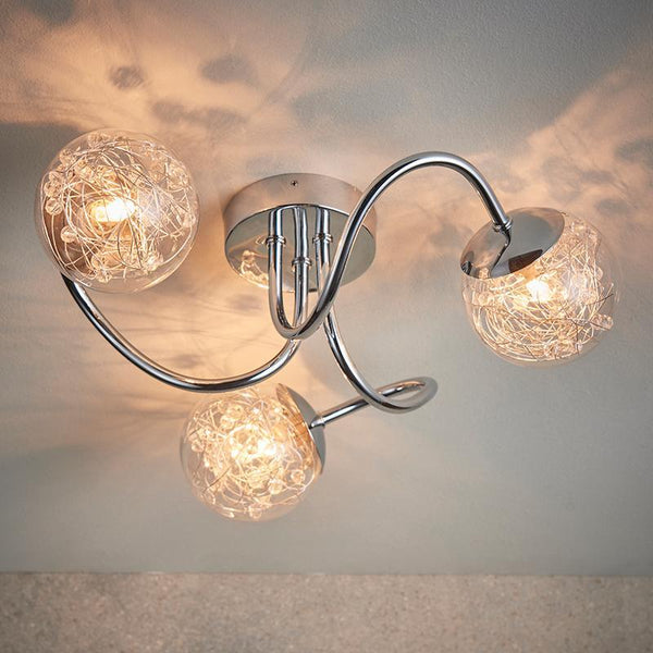 Auria 3lt Semi Flush by Endon Lighting Living Room Image 1