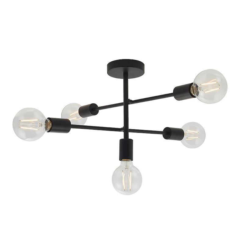 Talia 5lt Semi Flush Ceiling Light by Endon Lighting Living Room Image 1