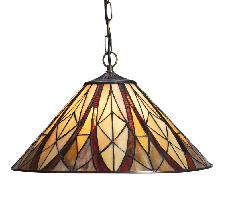 Oaks Basset Tiffany Style Pendant Ceiling Light