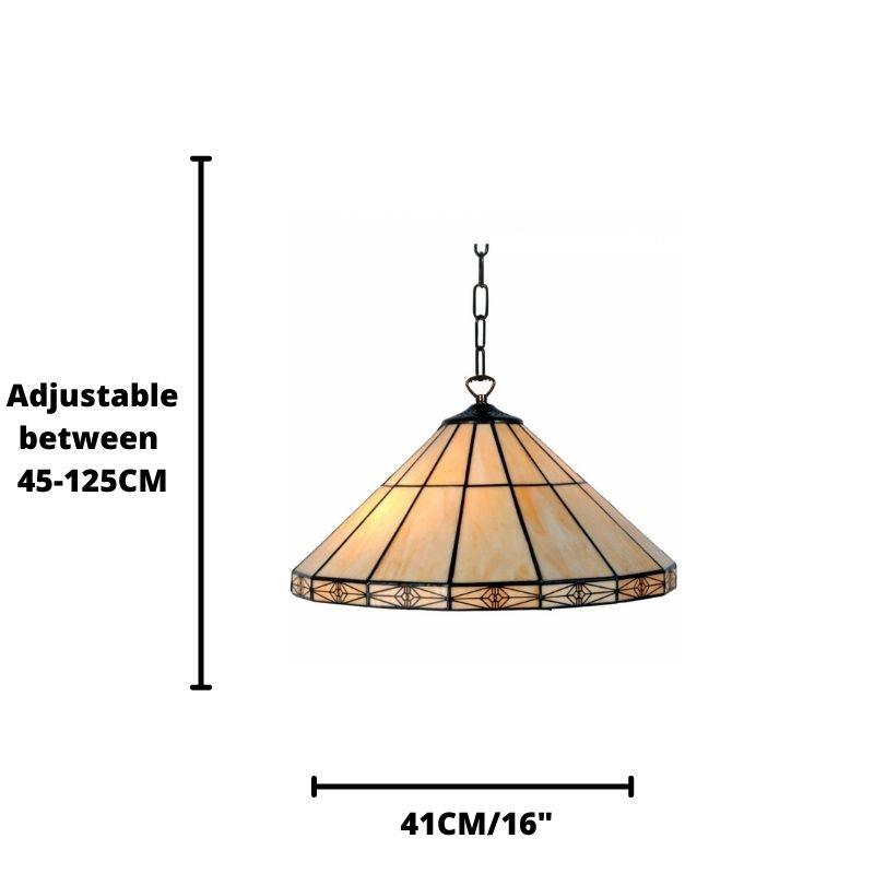 Dorchester Large Tiffany Ceiling Light, single bulb fitting