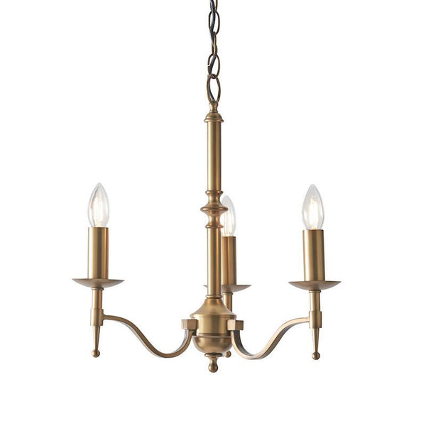 Buy Stanford 3 Light Antique Brass Finish Chandelier