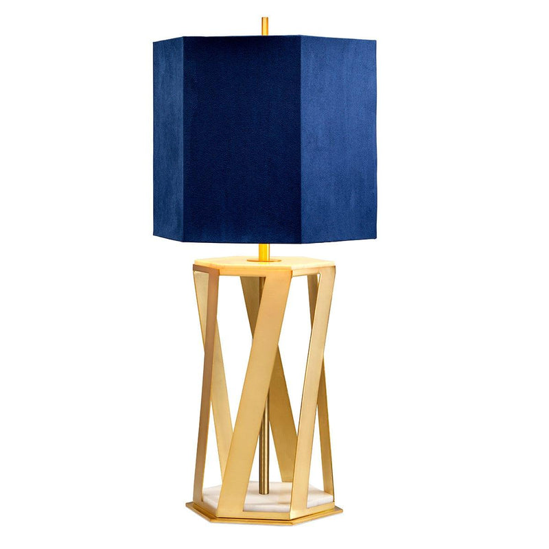 Apollo 1 Light Brushed Brass Table Lamp Elstead Lighting 1