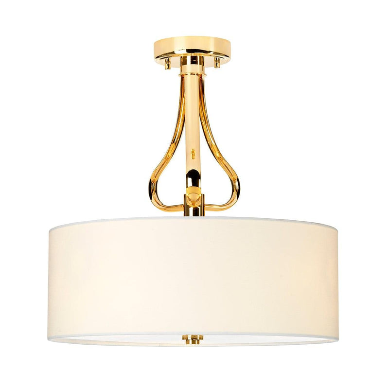 Elstead Falmouth 3 Light Semi Flush Gold Bathroom Light