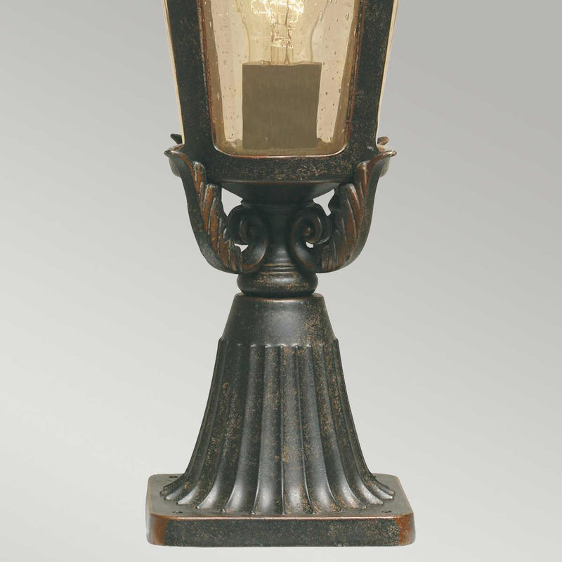 Baltimore Weathered Bronze Medium Outdoor Pedestal Lantern