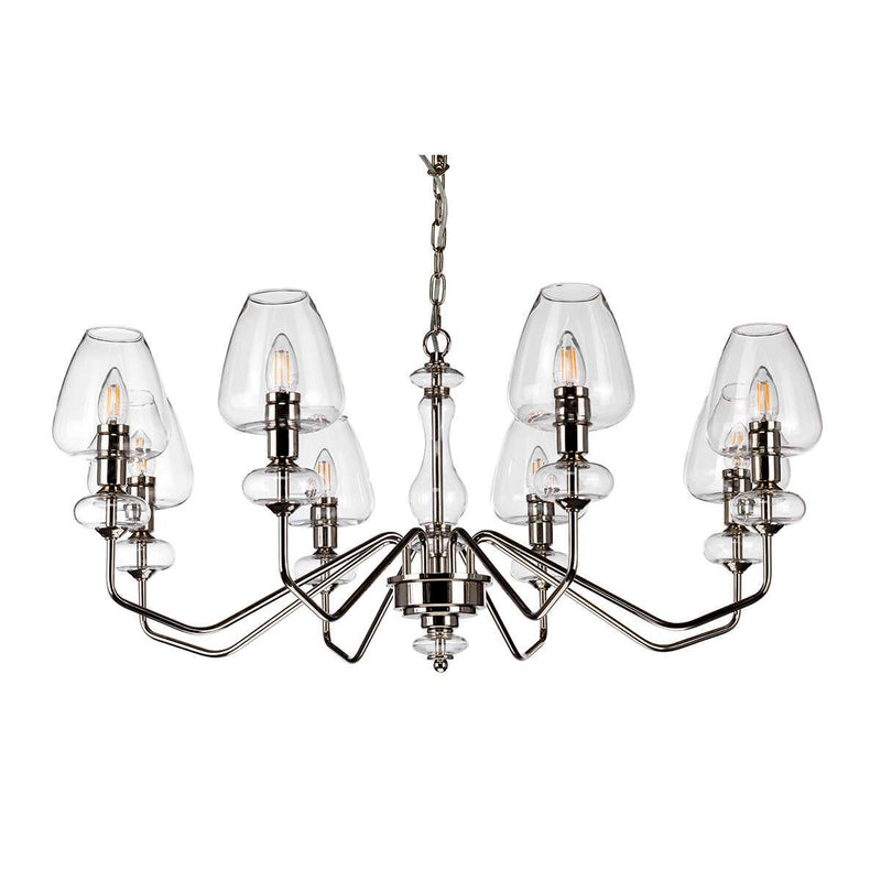 Armand 8 Light Polished Nickel Chandelier - Elstead-Elstead Lighting-5-Tiffany Lighting Direct