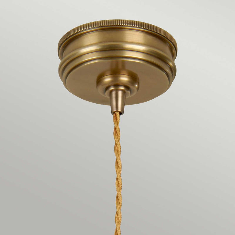 Elstead Douille 1 Light Aged Brass Ceiling Pendant Light-Ceiling Pendant Lights-Elstead Lighting-5-Tiffany Lighting Direct