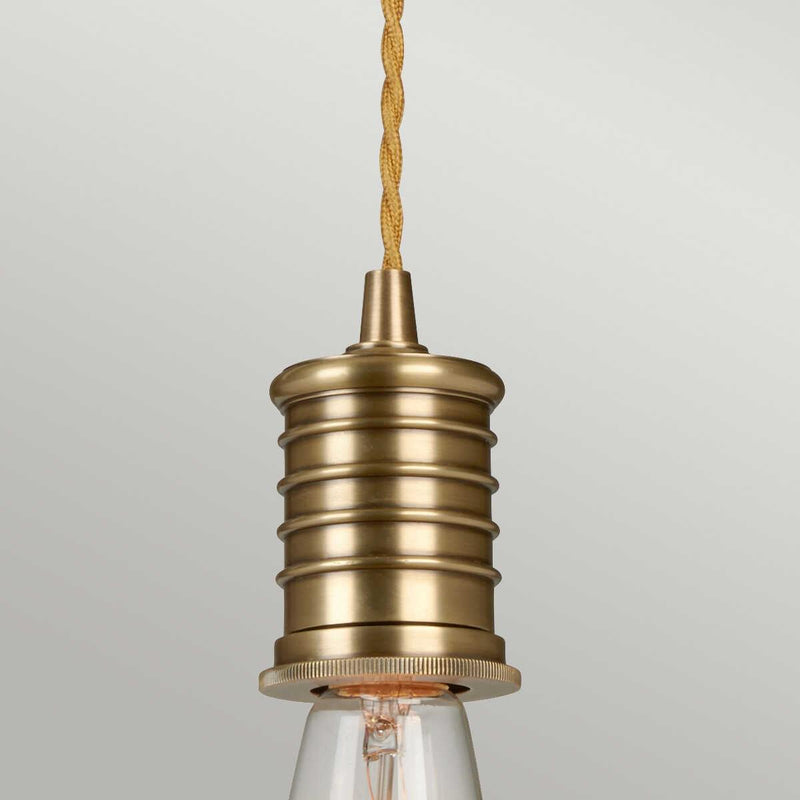 Elstead Douille 1 Light Aged Brass Ceiling Pendant Light-Ceiling Pendant Lights-Elstead Lighting-4-Tiffany Lighting Direct