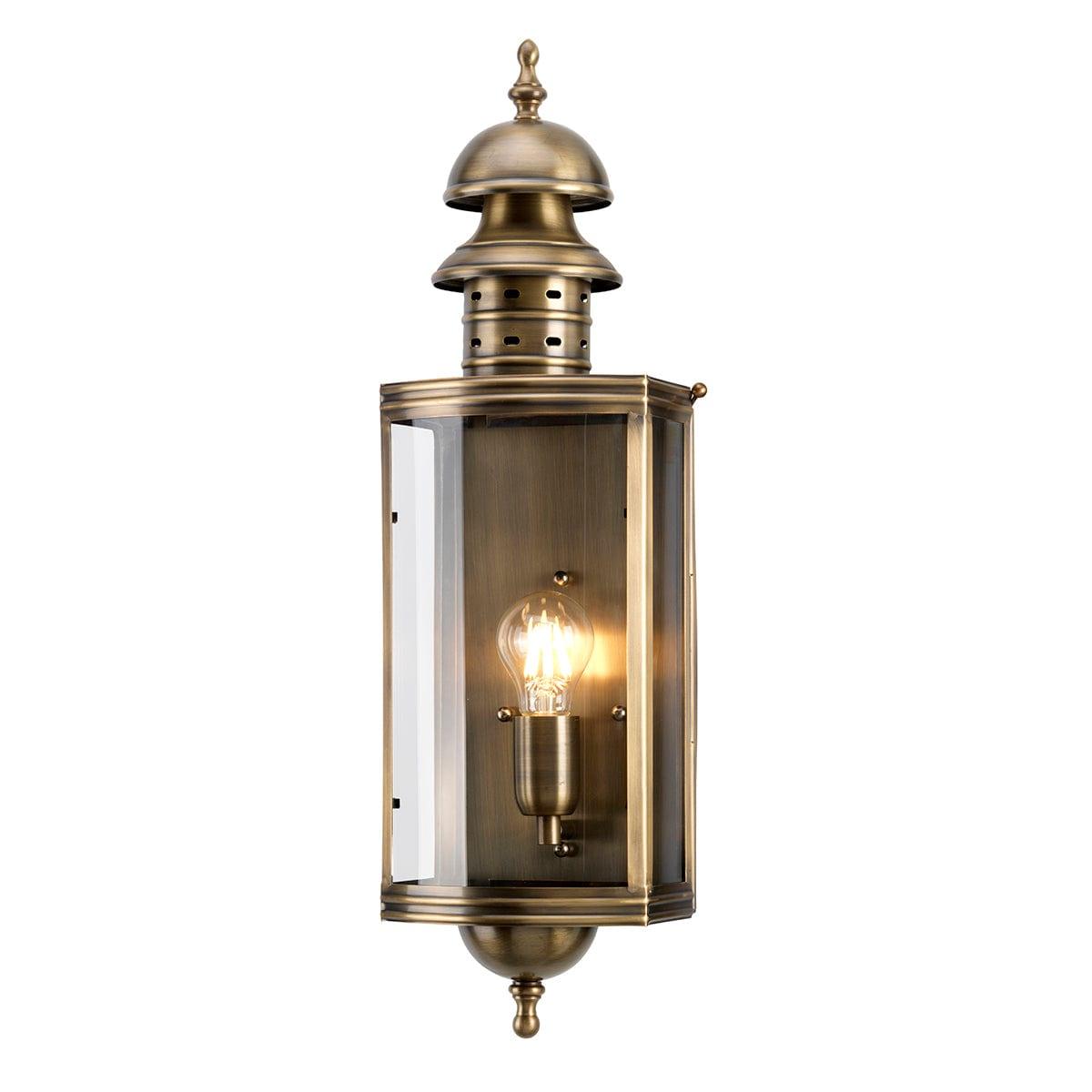 Elstead Lighting Downing Street Outdoor Brass Wall Lantern 1